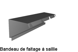 Bandeau de faitage à saillie