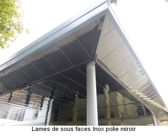 Lames de sous faces Inox polie miroir