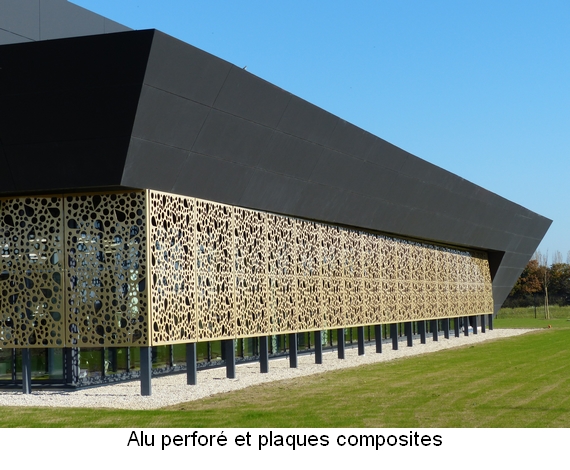 Alu perforé et plaques composites