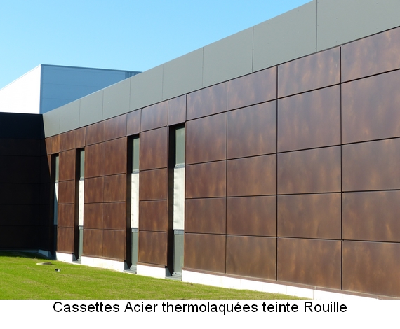 Cassettes Acier thermolaquées teinte Rouille